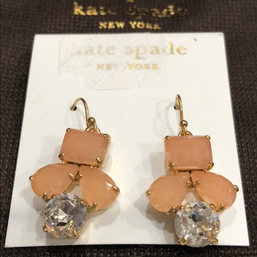 Kate Spade Crystal 14k Gold Earrings